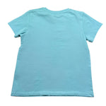 Saint Barth T-Shirt Girocollo Tinta Unita con Stampa per Neonata ELLY001111N AZZURRO SAINT BARTH 