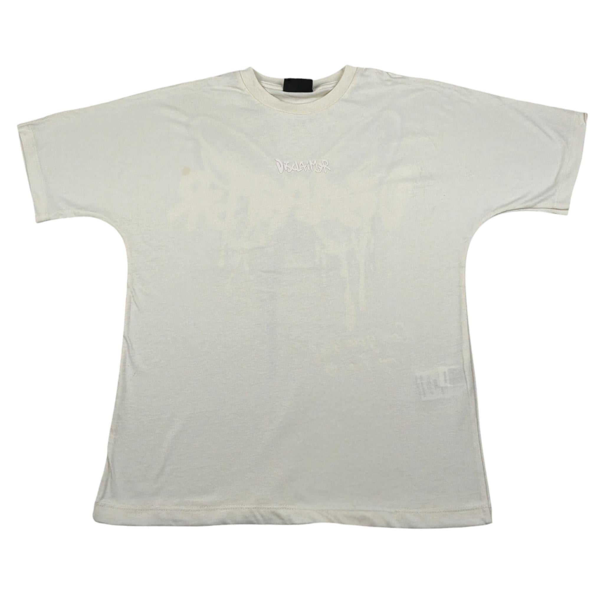 Disclaimer T-Shirt Girocollo tinta unita con Stampe Panna per Bambina 24IDK58323 PANNA DISCLAIMER 