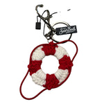 Saint Barth Portachiave Ad Uncinetto per Bambina CROCHET ROSSO/BIANCO SAINT BARTH 