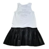 John Richmond Abito Giromanica Tinta Unita Bicolore per Bambina RGP26061VE BIANCO/NERO JOHN RICHMOND 