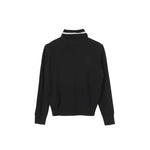 N°21 maglia modello dolcevita tinta unita con logo Nero per Bambina N2100A NERO N°21 