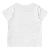Liu Jo T-Shirt Girocollo Tinta Unita con Logo per Bambina G3099 BIANCO LIU JO 