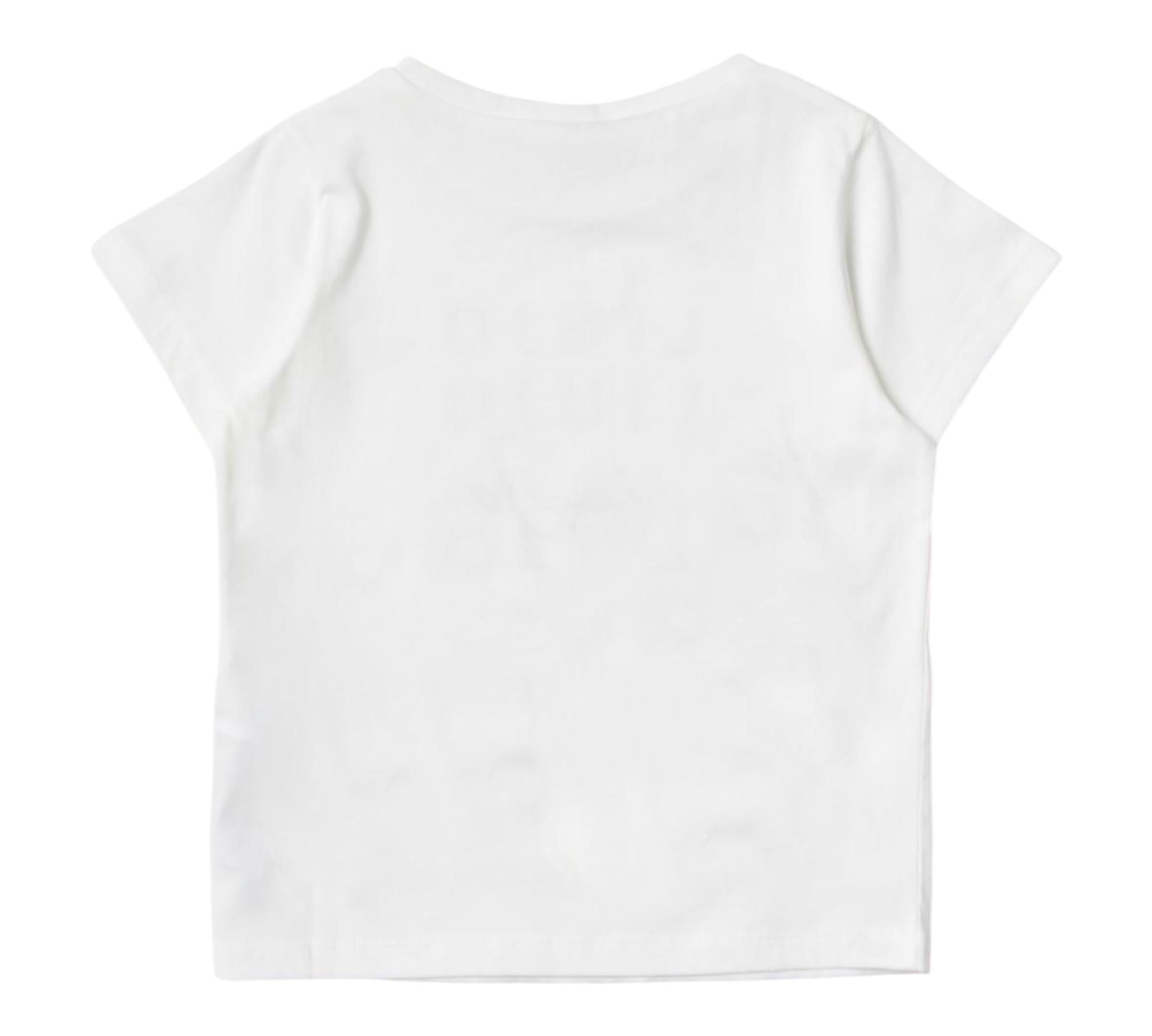 Liu Jo T-Shirt Girocollo Tinta Unita con Logo per Bambina G3099 BIANCO LIU JO 