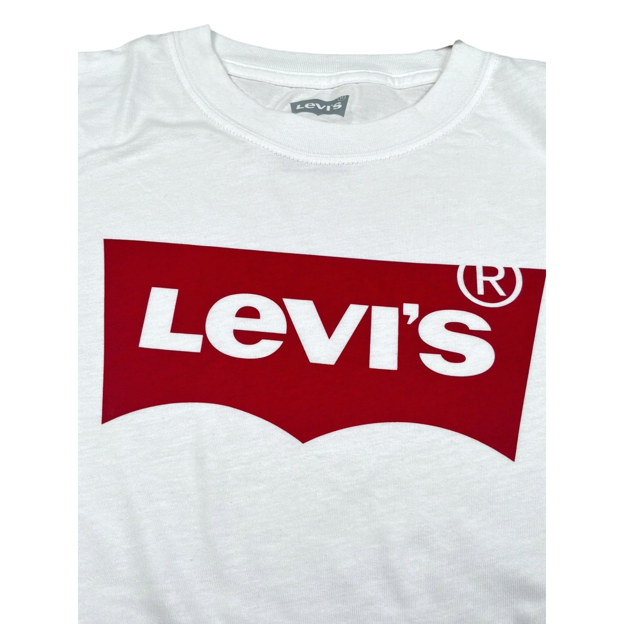 Levi'S T-Shirt Girocollo Tinta Unita con Stampa per Bambino 8E8157X BIANCO LEVI'S 