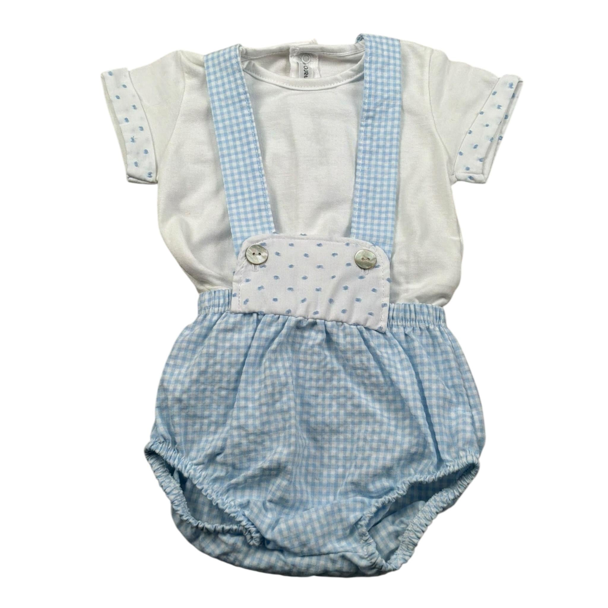 Calamaro Completo 2 Pezzi T-Shirt-Pagliaccetto per Neonato 17709 BIANCO/AZZURRO CALAMARO 