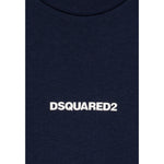 Dsquared2 T-Shirt Girocollo Tinta Unita con Stampa per Bambino DQ2478 BLU DSQUARED2 