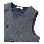 Pure Firenze Gilet Tinta Unita Doppiopetto per Neonato PC03351 BLU PURE FIRENZE 