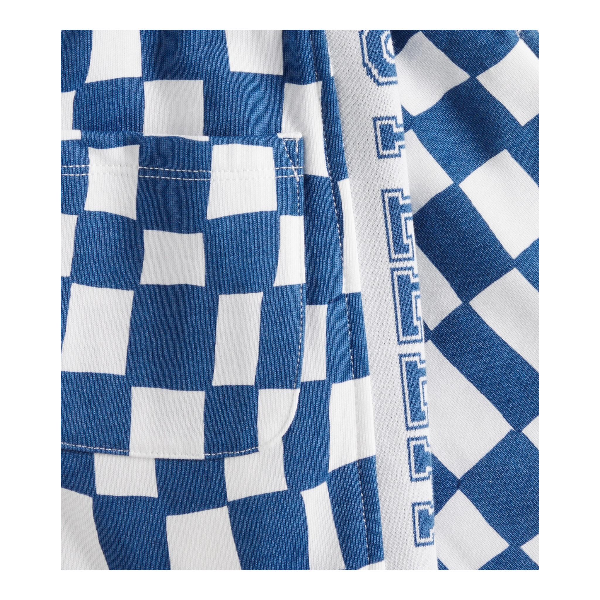 Stella Mccartney Bermuda In Felpa Bicolore Fantasia Quadri per Bambino TW6R69 BIANCO/BLU STELLA McCARTNEY 