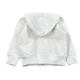 Please Felpa Tinta Unita con Zip E Stampa per Neonato LK06042B71N BIANCO PLEASE 