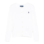 Ralph Lauren Cardigan Tinta Unita con Trecce per Bambina 312543047064 BIANCO RALPH LAUREN 