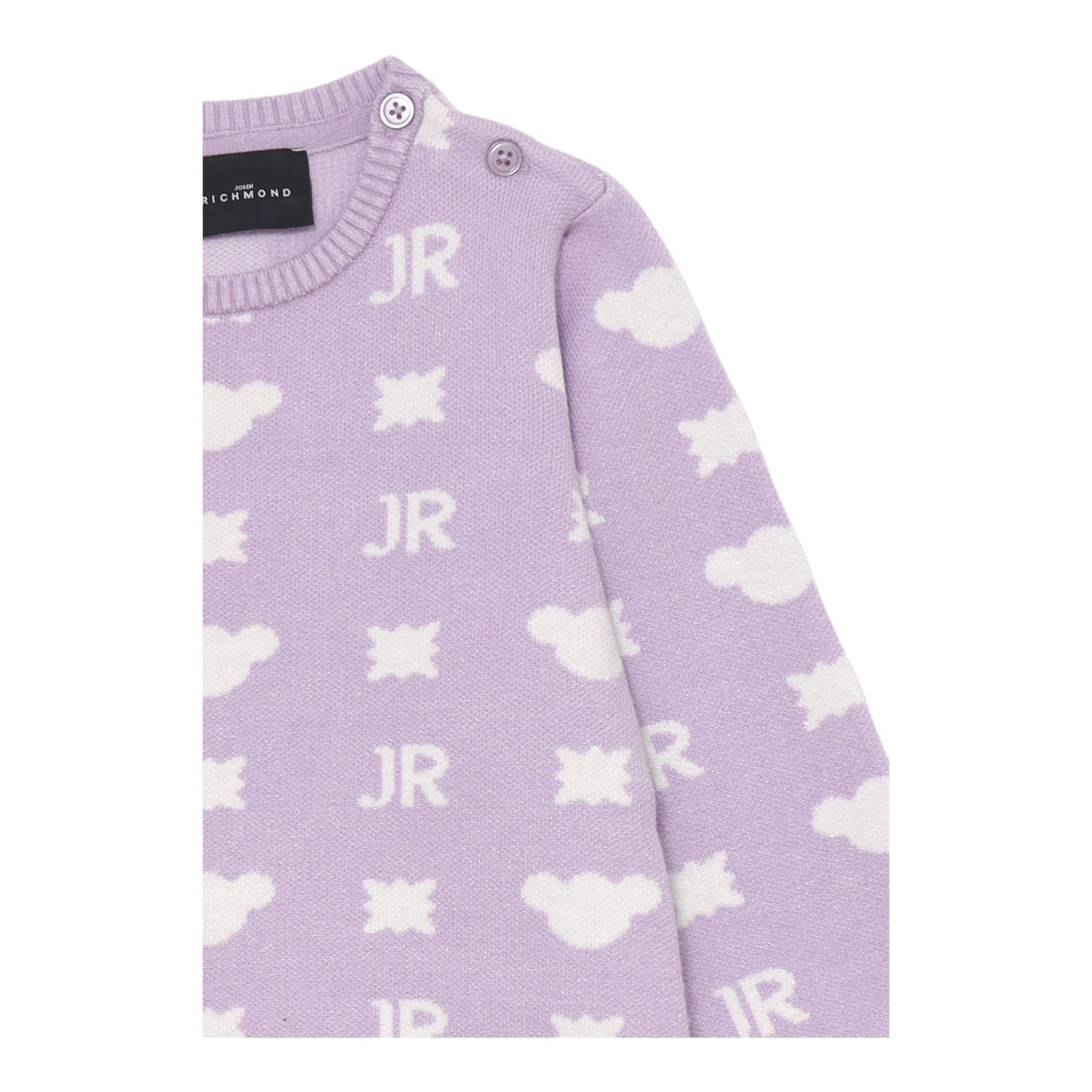 JOHN RICHMOND abito tinta unita girocollo con stampa Lilla per Neonata RIA24008VE LILLA JOHN RICHMOND 