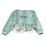 Just Cavalli Felpa Tinta Unita con Cappuccio E Frange per Bambina JGP26213FE VERDE ACQUA JUST CAVALLI 
