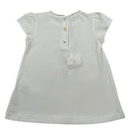 Per Te T-Shirt Girocollo tinta unita Cn Ricami Bianco per Bambina 34411J BIANCO PER TE 