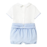 Mayoral Completo 3 Pezzi Bermuda-Camicia-Cintura per Neonato 1214 BIANCO/AZZURRO MAYORAL 