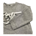 M+E' shirt girocollo tinta unita cn stampa scarpe Grigio per Bambino UEM0469 GRIGIO M+E' 