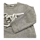 M+E' shirt girocollo tinta unita cn stampa scarpe Grigio per Bambino UEM0469 GRIGIO M+E' 