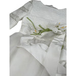 Raffaella Abito Cerimonia Tinta Unita Mezza Manica per Bambina CALLAS BIANCO RAFFAELLA 