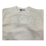 DOLCE & GABBANA felpa chiusa girocollo con logo Panna per Neonata L1JWIX PANNA DOLCE & GABBANA 