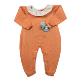 Barcellino Tutina Tinta Unita con Colletto per Neonata 111001 ARANCIONE BARCELLINO 