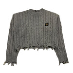 REFRIGIWEAR maglia girocollo tinta unita modello crop Grigio per Bambina RWG942 GRIGIO REFRIGIWEAR 