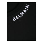 BALMAIN shirt girocollo tinta unita cn logo Nero per Bambino BV8P60 NERO BALMAIN 