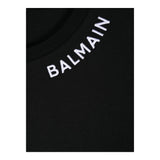 BALMAIN shirt girocollo tinta unita cn logo Nero per Bambino BV8P60 NERO BALMAIN 