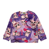 MOUSSE felpa girocollo tinta unita con stampa orsi Viola per Neonata BEARINLOVE VIOLA MOUSSE 