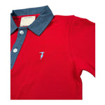 Trussardi Polo Mezza Manica Tinta Unita con Colletto In Contrasto per Bambino TBP26037PO ROSSO TRUSSARDI 