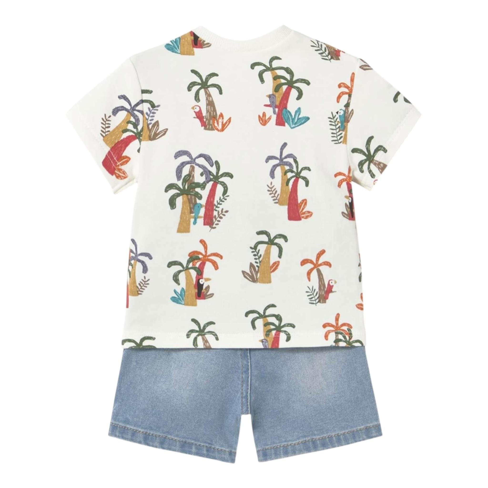 Mayoral Completo 2 Pezzi T-Shirt-Bermuda Bianco per Neonato 1216 BIANCO MAYORAL 