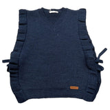 BARCELLINO gilet tinta unita scollo a v Blu per Neonata 115316 BLU BARCELLINO 