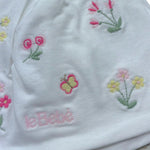 Le Bebe' Cappello Tinta Unita con Stampa per Neonata LBG6235 BIANCO LE BEBE' 