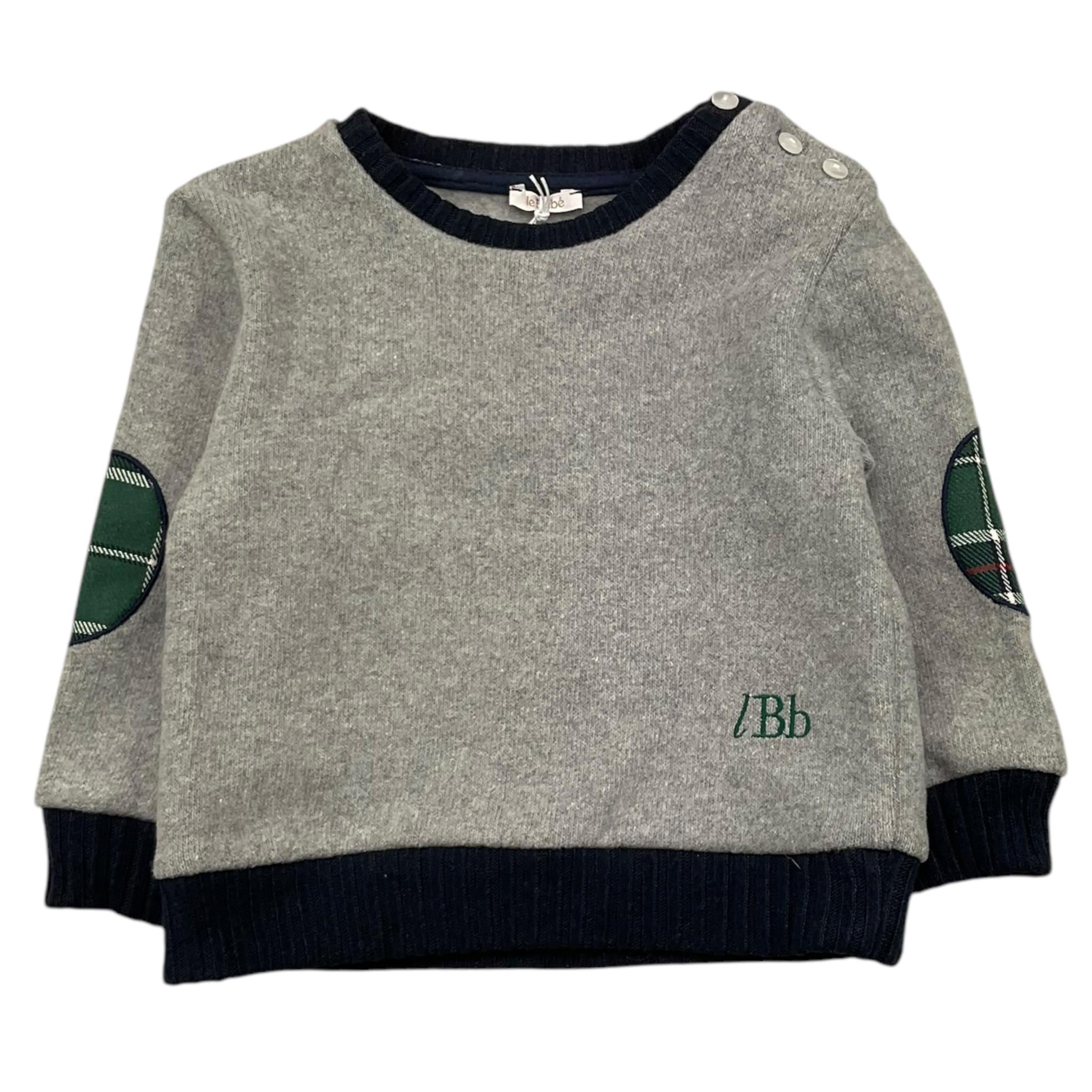 LE BEBE' felpa chiusa girocollo tinta unita Grigio per Neonato LBB5193 GRIGIO LE BEBE' 