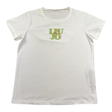 Liu Jo T-Shirt Girocollo Tinta Unita con Paillettes per Bambina GA5018XX BIANCO LIU JO 