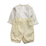 LA STUPENDERIA tutina bicolore con bottoni Bianco/beige per Neonato CBPG47V02 BIANCO/BEIGE LA STUPENDERIA 