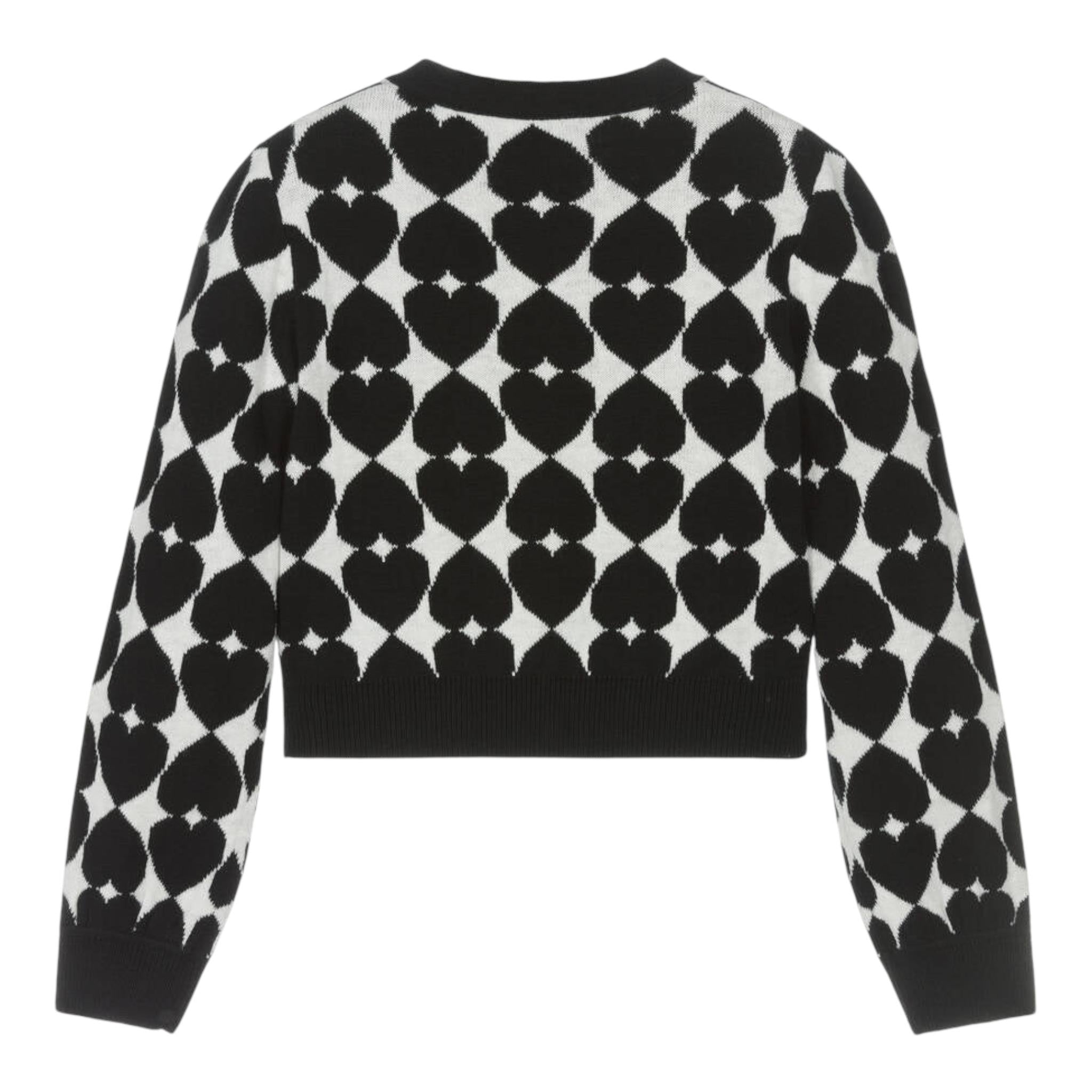 MOSCHINO cardigan stampa fantasia Bianco/nero per Bambina HDW026 BIANCO/NERO MOSCHINO 