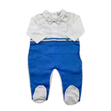 Ninnaoh Tutina Bicolore con Papillions per Neonato E2220T BIANCO/BLU NINNAOH 