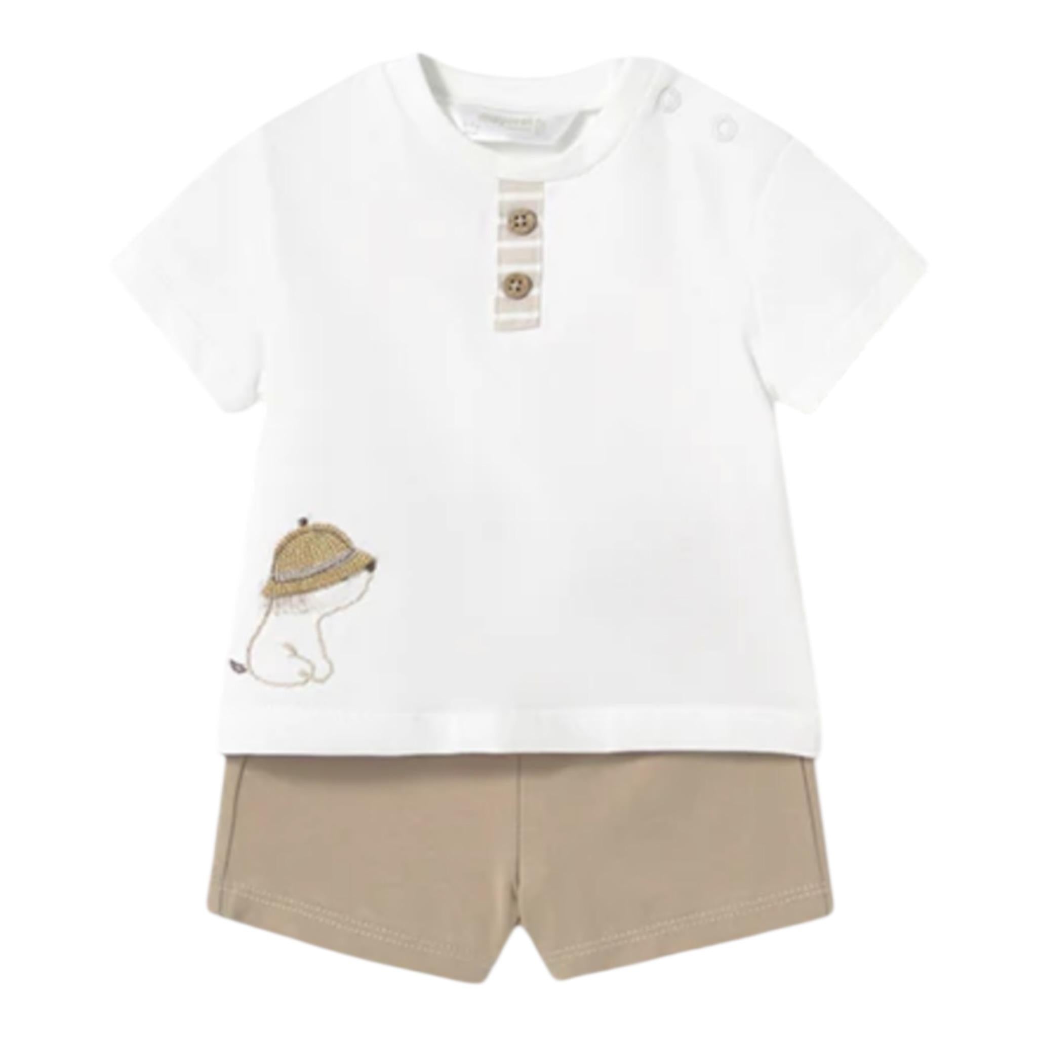 Mayoral Completo 2 Pezzi T-Shirt-Short per Neonata 16100 BIANCO MAYORAL 