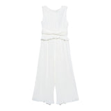 Abel & Lula Tuta Intera Tinta Unita Giromanica per Bambina 5221XX BIANCO ABEL & LULA 