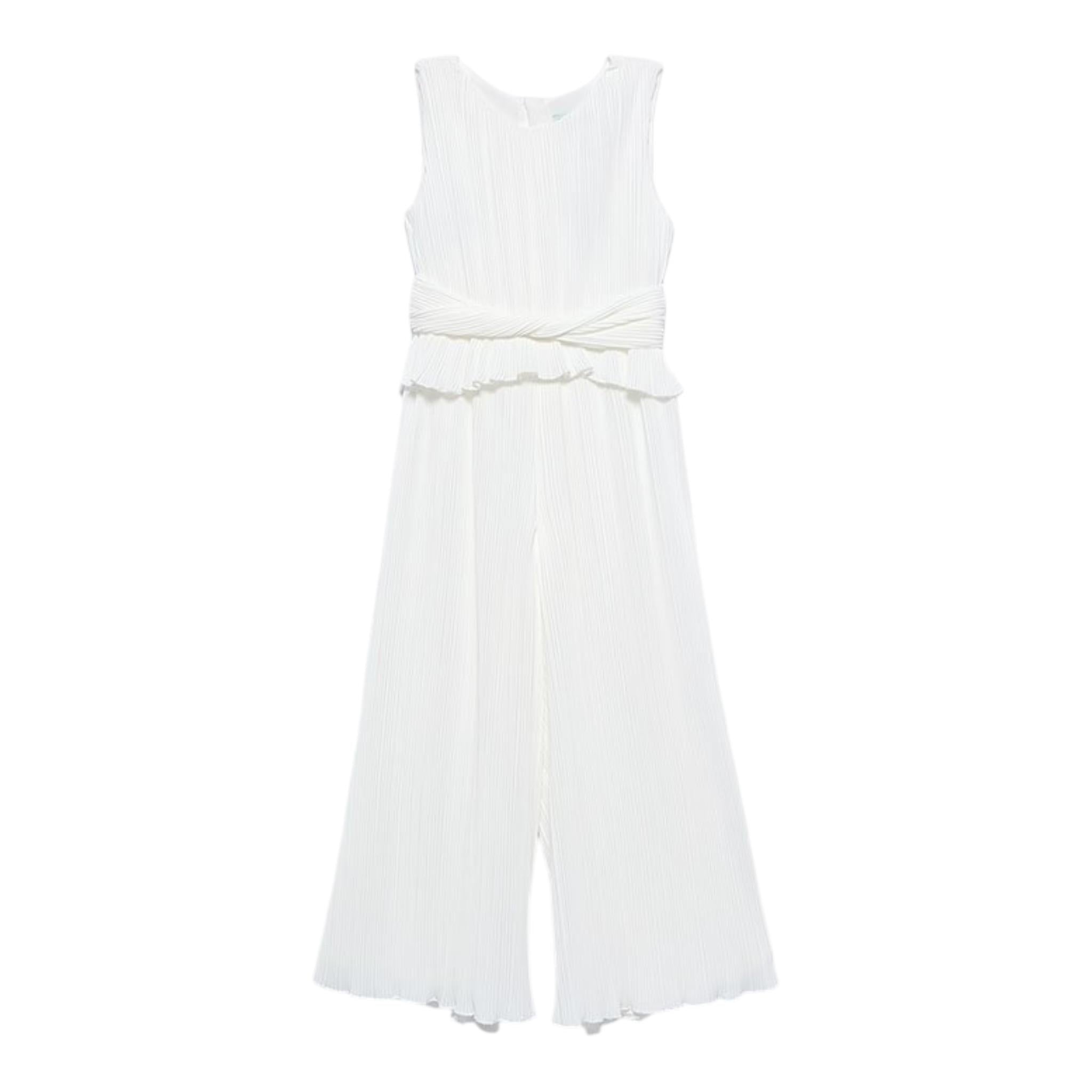 Abel & Lula Tuta Intera Tinta Unita Giromanica per Bambina 5221XX BIANCO ABEL & LULA 