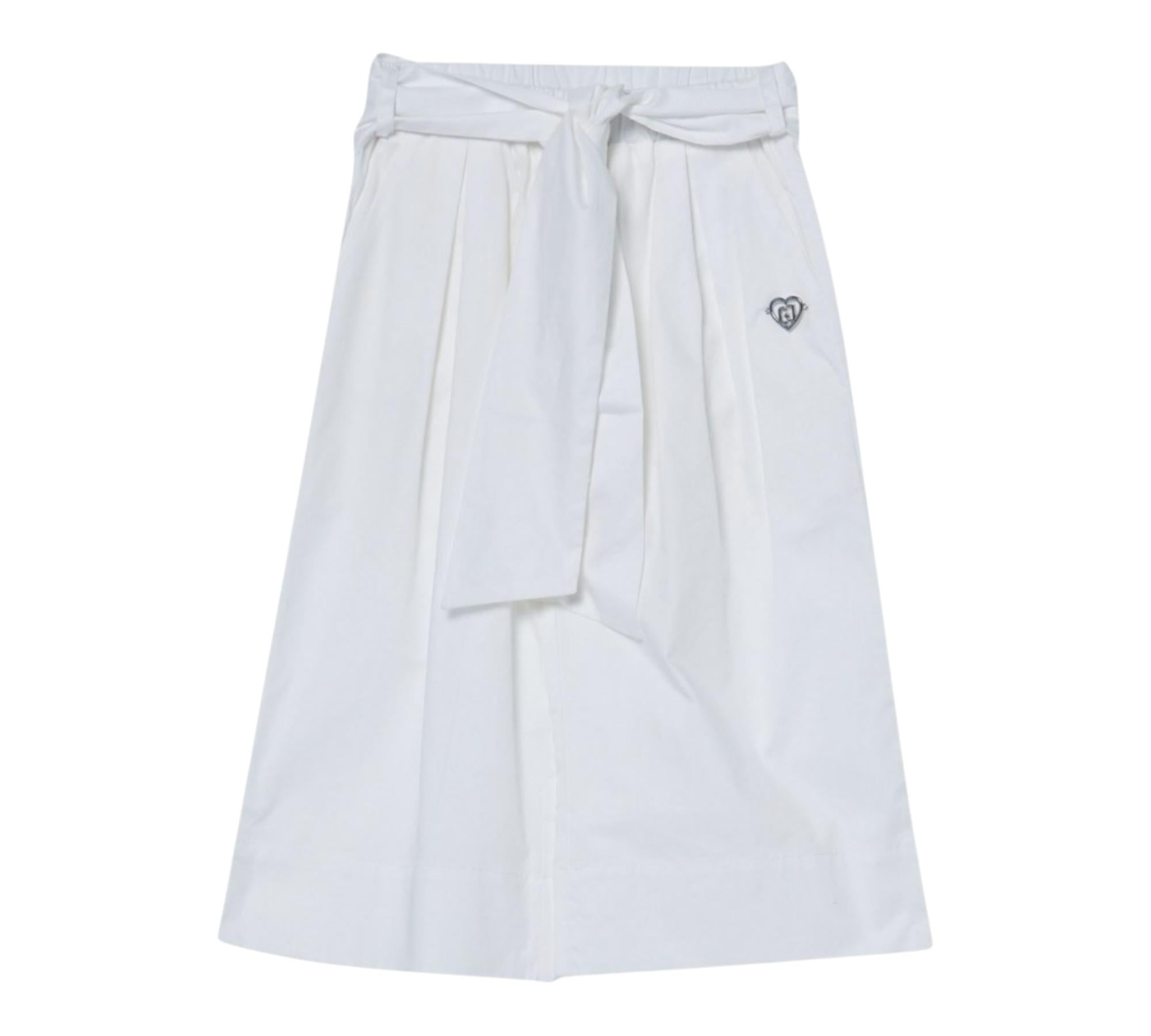 Liu Jo Pantalone Tinta Unita Modello Palazzo per Bambina KA5063 BIANCO LIU JO 