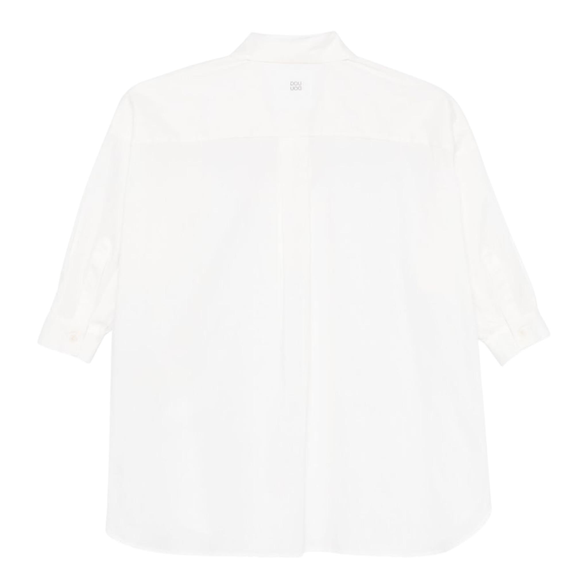 Dou Dou Camicia Tinta Unita Manica Lunga per Bambina DW1A20XXX BIANCO DOU DOU 