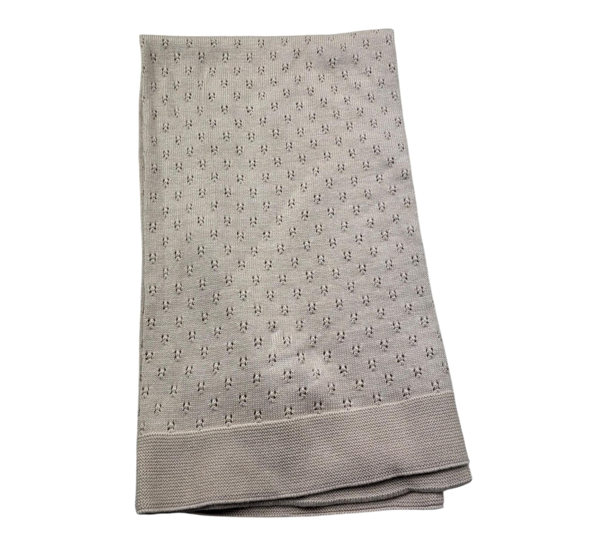 Le Bebe Coperta Tinta Unita Trafori per Neonato LBG6266 BEIGE LE BEBE 