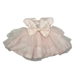 Gugu Gaga Abito Cerimonia tinta unita con Tulle Rosa per Neonata GF6085I ROSA GUGU GAGA 