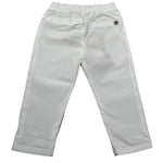 Please Pantalone tinta unita con Elastico In Vita Bianco per Neonato PE54272B13 BIANCO PLEASE 