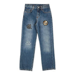 JOHN RICHMOND jeans tinta unita con brillantini e paillettes Blu per Bambina RGA24032JE BLU JOHN RICHMOND 
