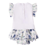 Minibanda Completo 2 Pezzi T-Shirt-Culotte per Neonata 3B786 BIANCO MINIBANDA 