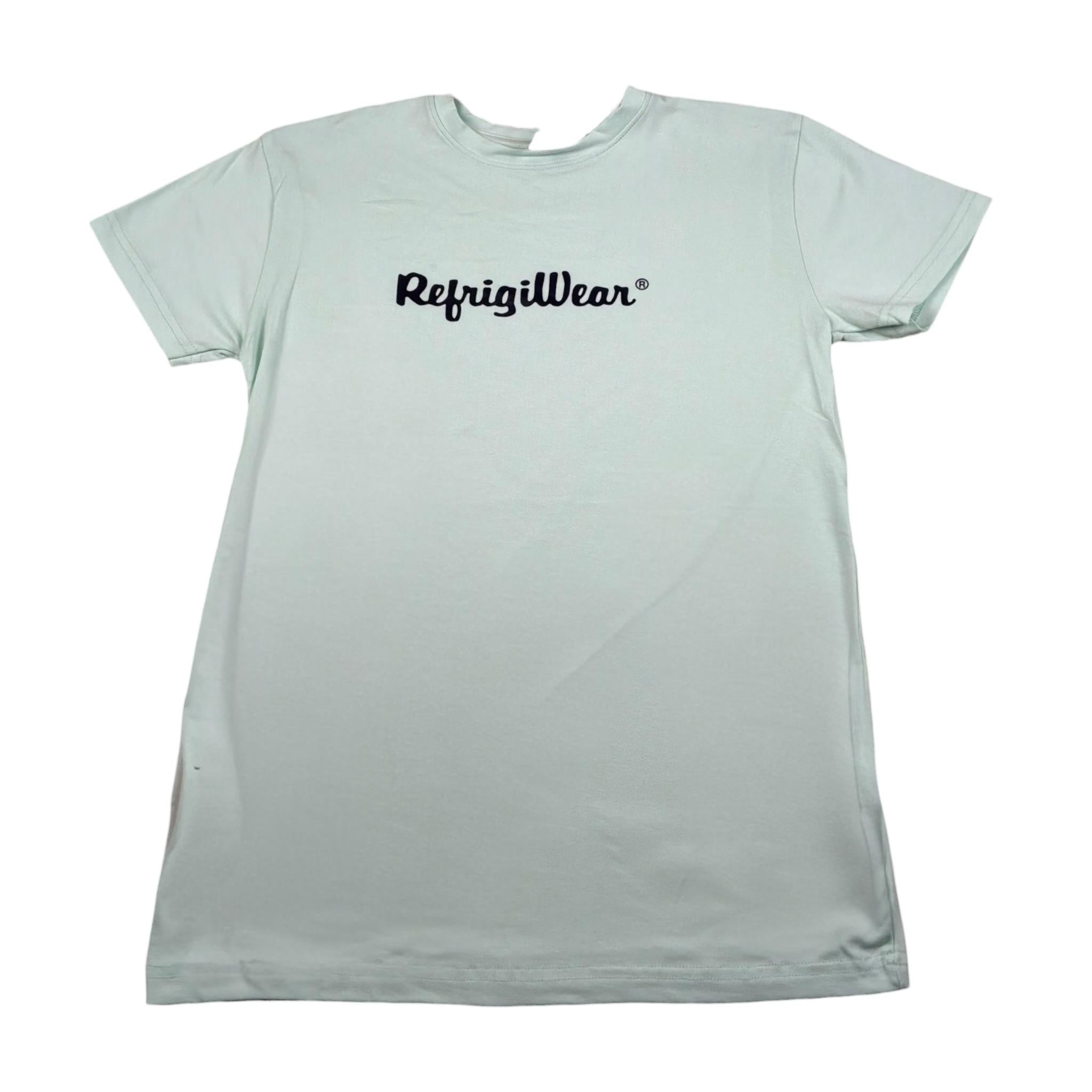 Refrigiwear T-Shirt Girocollo Tinta Unita Constampa per Bambino RW376 VERDE ACQUA REFRIGIWEAR 