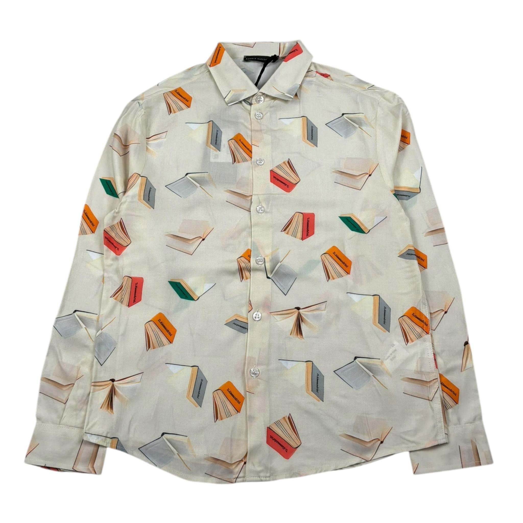 Daniele Alessandrini Camicia Manica Lunga Tinta Unita con Stampe per Bambino 1235C00312 BEIGE DANIELE ALESSANDRINI 