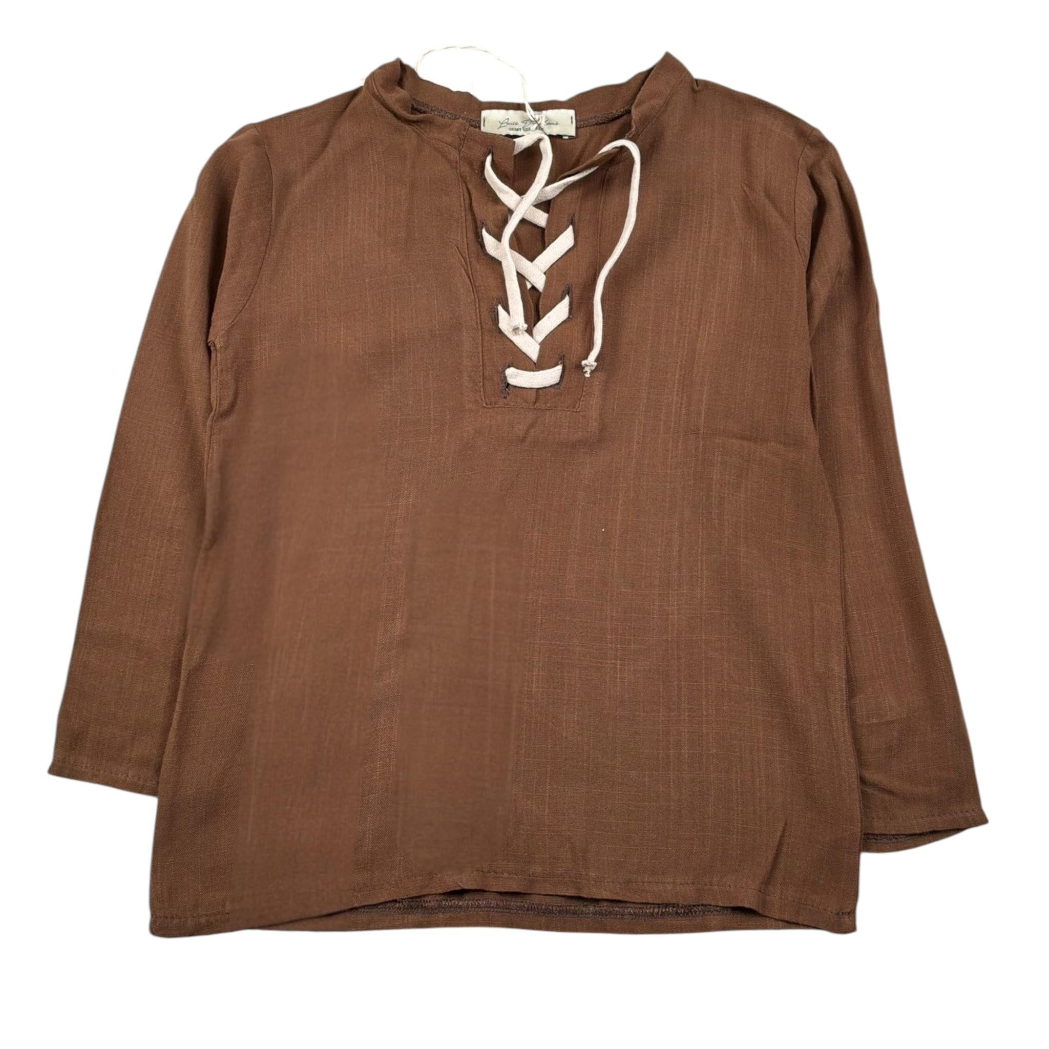 Louis Dieudonne' Camicia Manica Lunga Tinta Unita per Neonato LDTS04N MARRONE LOUIS DIEUDONNE' 