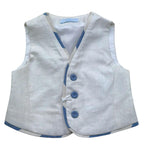 Manuel & Frank Gilet Tinta Unita con Bottoni In Contrasto per Neonato DUJEUU PANNA MANUEL & FRANK 